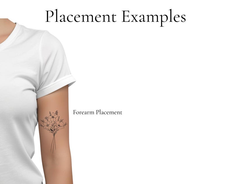 Custom Birth Flower Tattoo Design – Personalized Floral Art (Digital PDF) image 8