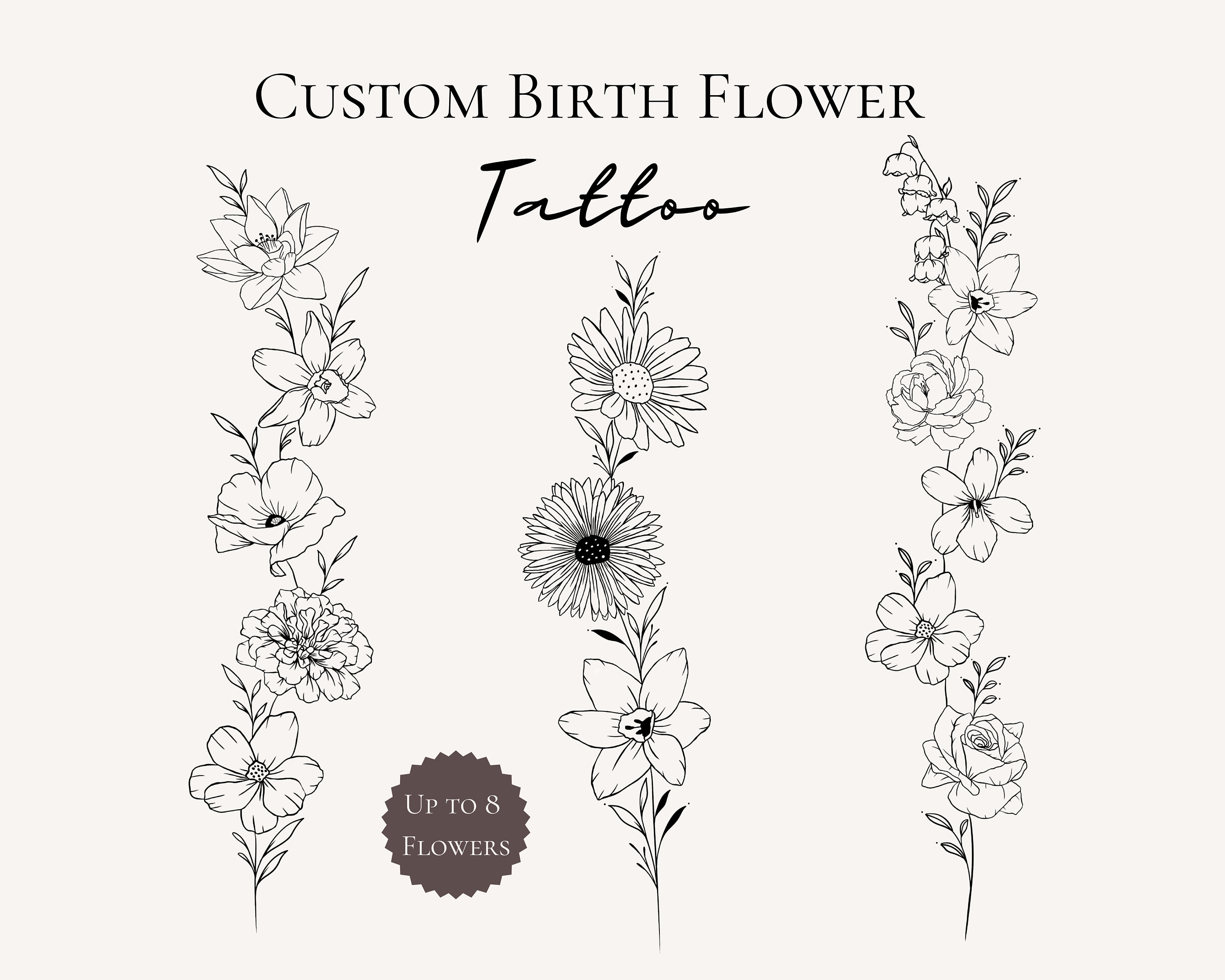 Tattoo Of Birth Month Flowers - 8pu8qpl