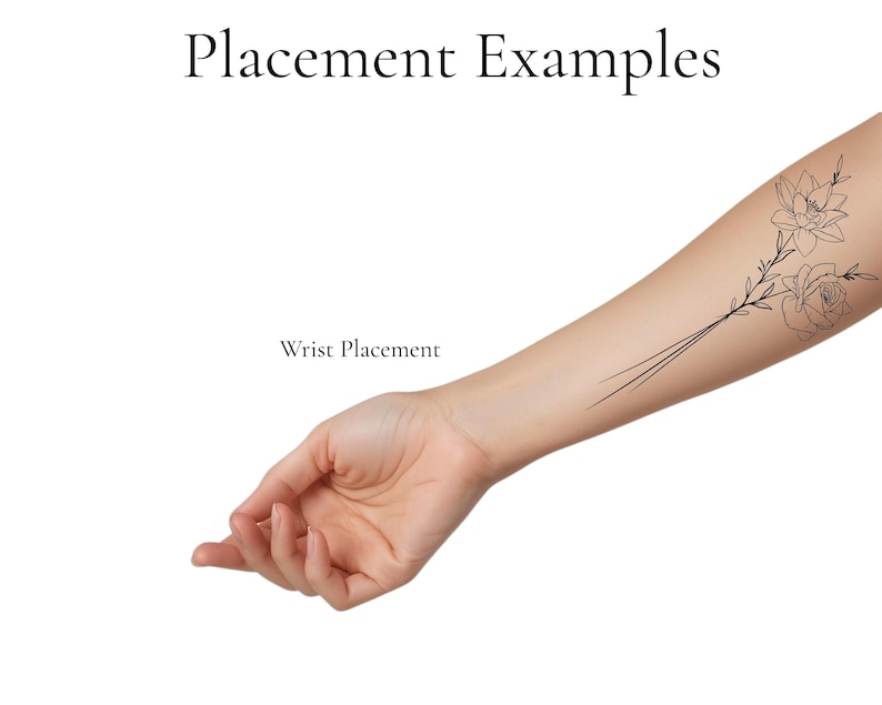 Custom Birth Flower Tattoo Design – Personalized Floral Art (Digital PDF) image 7