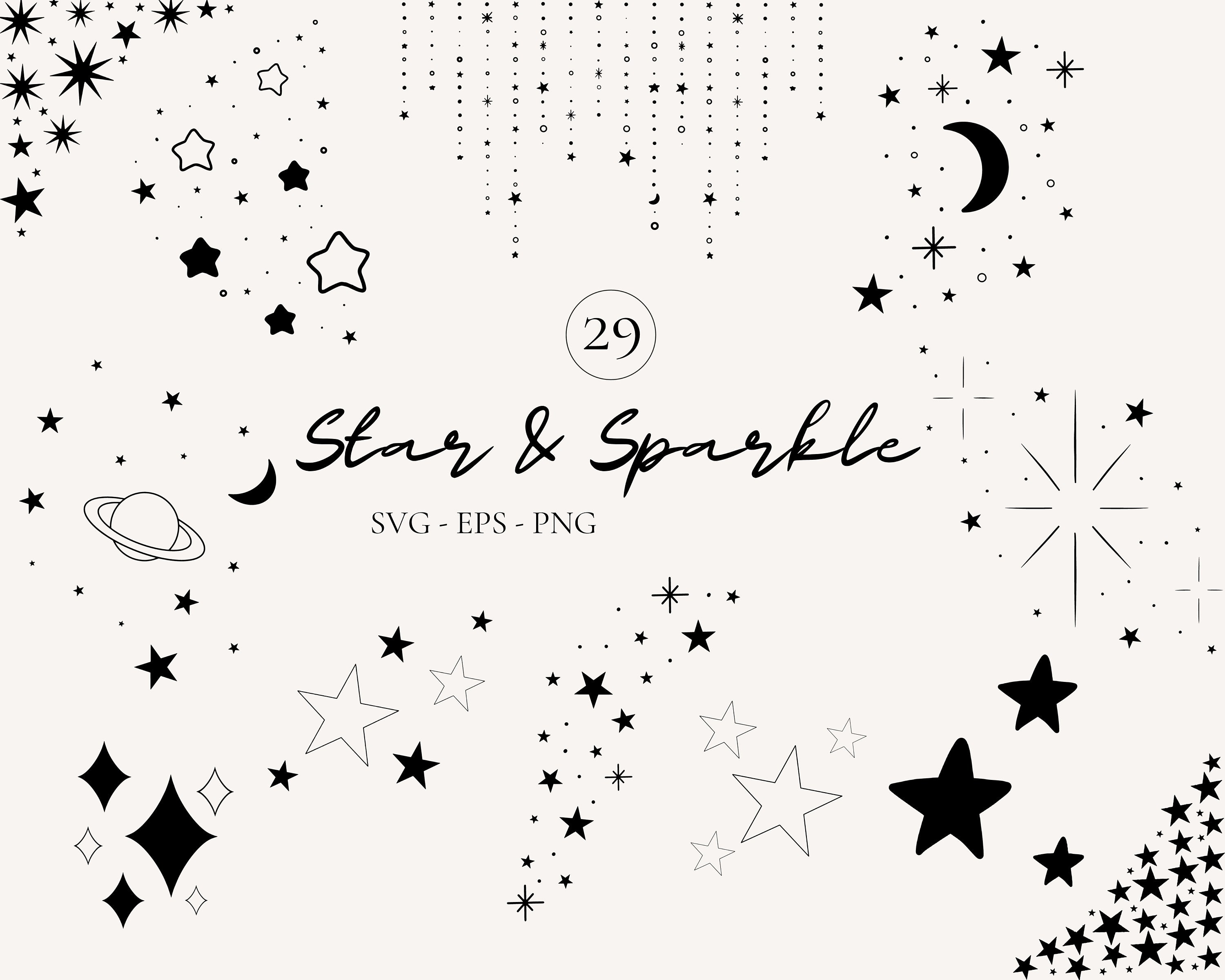 Star and Sparkle Svg Bundle Sparkle Star Svg for Cutting Star - Etsy