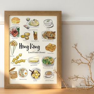 Hong Kong Cantonese Restaurant Local Foods Digital Print