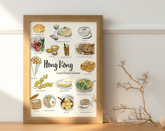 Hong Kong Cantonese Restaurant Local Foods Digital Print