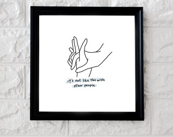 Normal People book quote digital print