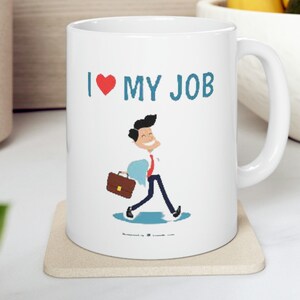 Taza de café sarcástica &quot;Me encanta mi trabajo&quot; - Regalo divertido para la oficina