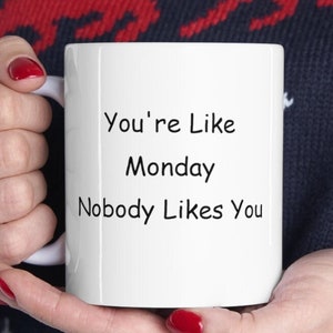 Sarcastic Nobody Likes You Office Coffee Mug, Funny Insulting Coffee Mug, Office Gift, Perfect Co-Worker Gift FREE SHIPPING, Secret Santa