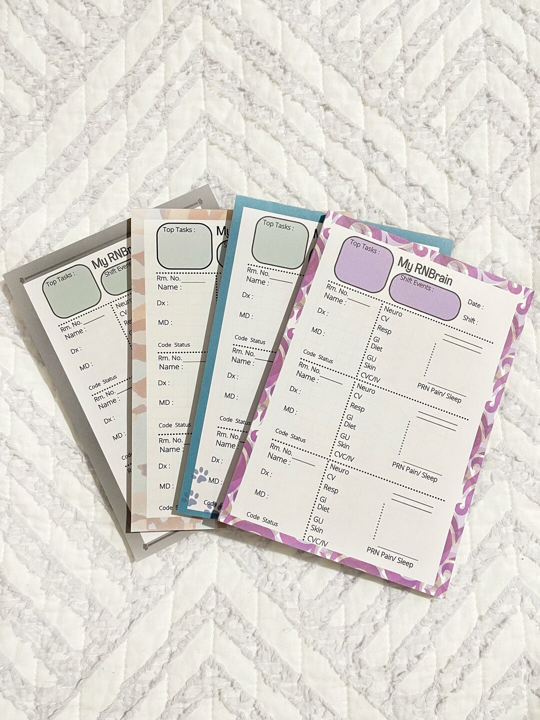 Notepads for Nurses' Bedside Report Etsy