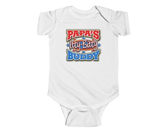 8305 | Papa's sidekick onesie | Papa's little bitty buddy | Adorable companion gear