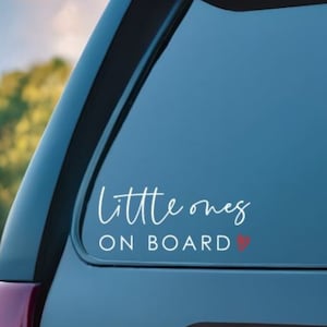 Little Ones On Board Car Decal|High Durability Vinyl Sticker|Baby on Board|Weatherproof Decal|Multiple Kids on Board|Gift for New Mom