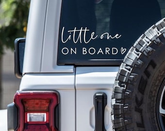 Adesivo per auto "Little One On Board": regalo per neomamme, vinile impermeabile