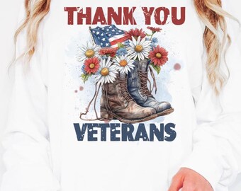 Maglietta patriottica a maniche lunghe/di apprezzamento per i veterani/regalo per la moglie del soldato/abbigliamento per sostenitori militari/abbigliamento militare professionale
