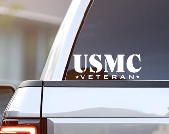 USMC Veteran Decal: Marine Corps Gift, Car/Laptop Sticker