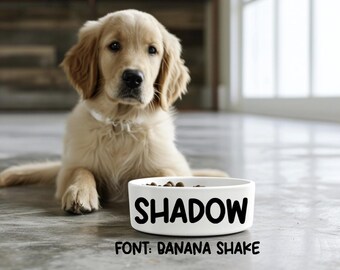 Custom Pet Name Decal: Waterproof Dog Bowl Sticker