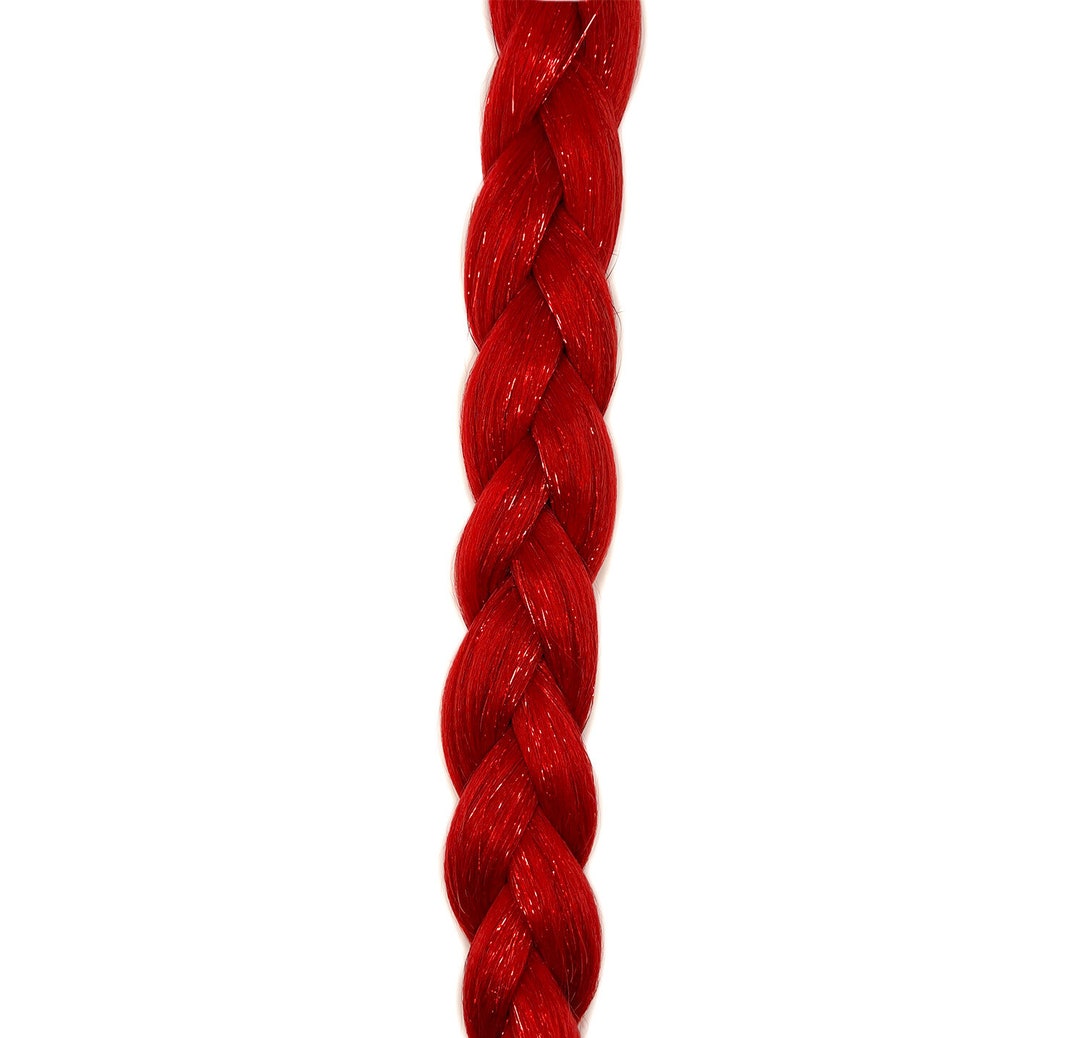 Red Tinsel Rave Braiding Hair Extensions Etsy