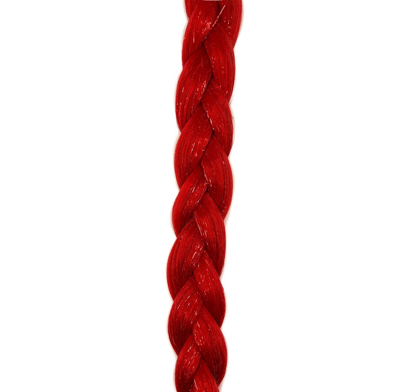 Red Tinsel Rave Braiding Hair Extensions Etsy
