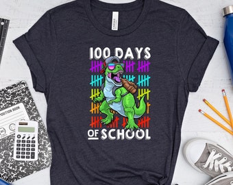 Roaring Into 100 Days of School Shirt, 100 Days Trex Shirt, Dinosaur Shirt, 100th Day of School Shirt, Back To School Shirt Gift for Teacher