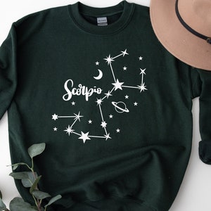 Scorpio Shirt, Scorpio Zodiac Shirt, Zodiac Signs Shirt, Astrology Shirt, Glitter Zodiac Signs Shirt, Scorpio Birthday Shirt, Astrology Gift