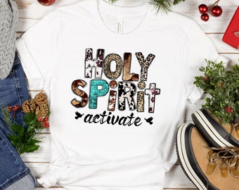 Holy Spirit Activate Shirt, Holy Spirit Activate, Merry Christmas Shirt, Christmas Shirt, Christmas Family Shirt, Gift For Christmas