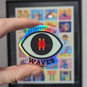 Everything Is Waves - Double Slit Sticker