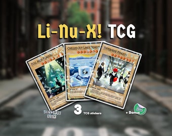 Li-Nu-X! Linux Trading Card Game Stickers