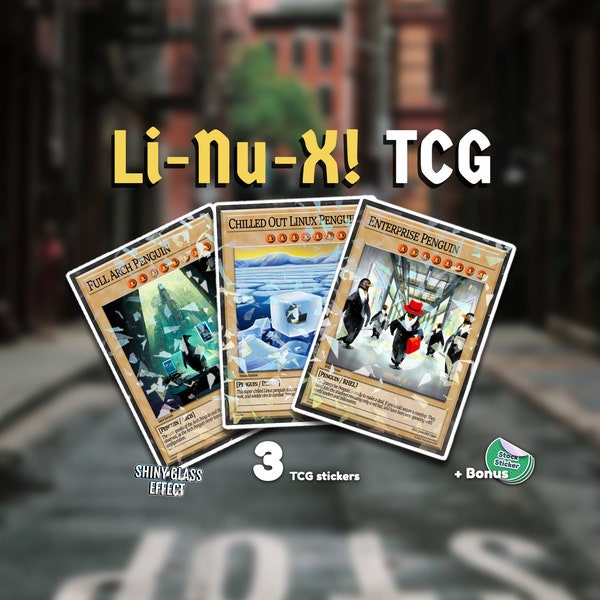 Li-Nu-X! Linux Trading Card Game Stickers