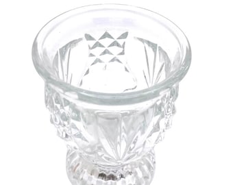 Vintage Avon Reversible Glass Candle Holder – Pressed Glass Tulip Design