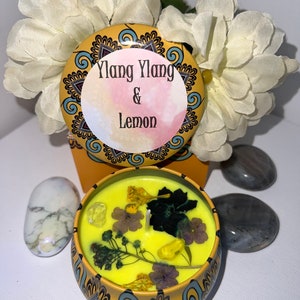 Ylang Ylang & Lemon Mystery Crystal Soy Candle 4oz