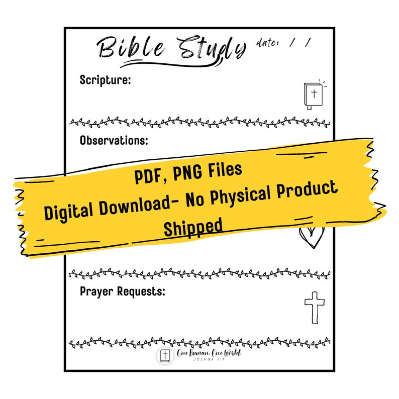 Bible Study Journal Printable Page - Etsy