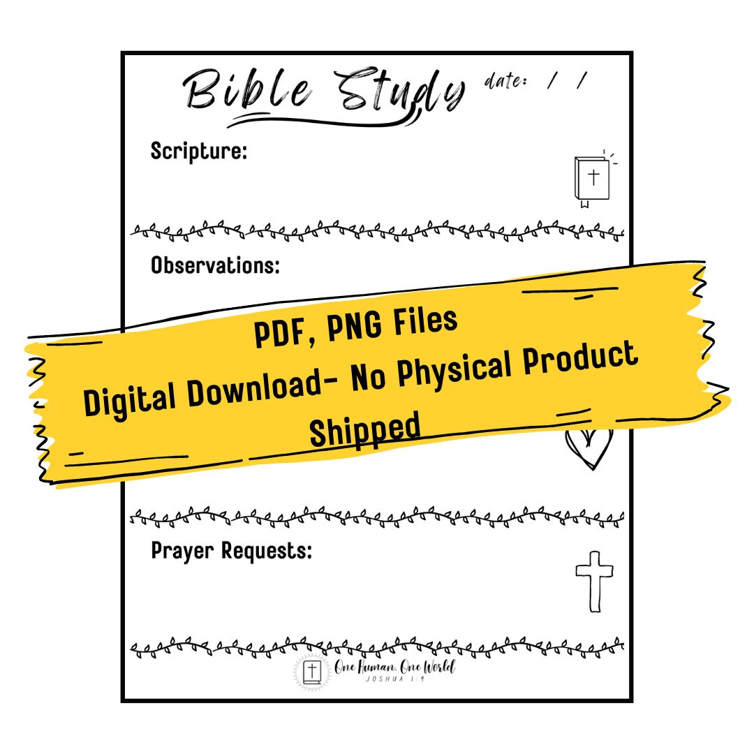 Bible Study Journal Printable Page - Etsy