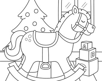 Christmas Coloring Pages - Etsy