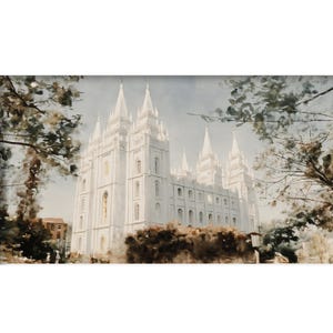 Samsung Frame TV Art |Samsung Frame TV Art | Salt Lake Utah Temple Painting | DIGITAL Download