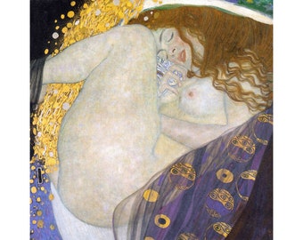 Classical Painting- Danaë by Gustav Klimt, Printable Digital Download , House Wall Art Décor