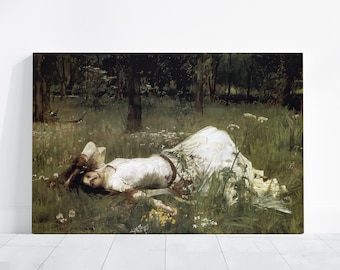Classical Painting- Ophelia by John William Waterhouse, Printable Digital Download , House Wall Art Décor