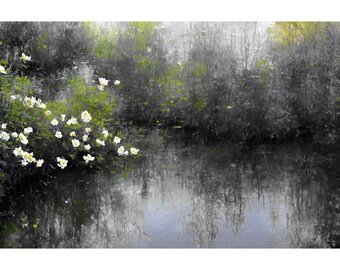 Schöne Wasserlandschaft, druckbare digitaler Download, Haus Wand Kunst Dekor