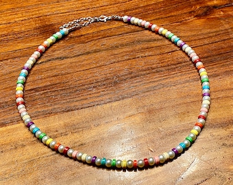Rainbow Necklace made with Howlite