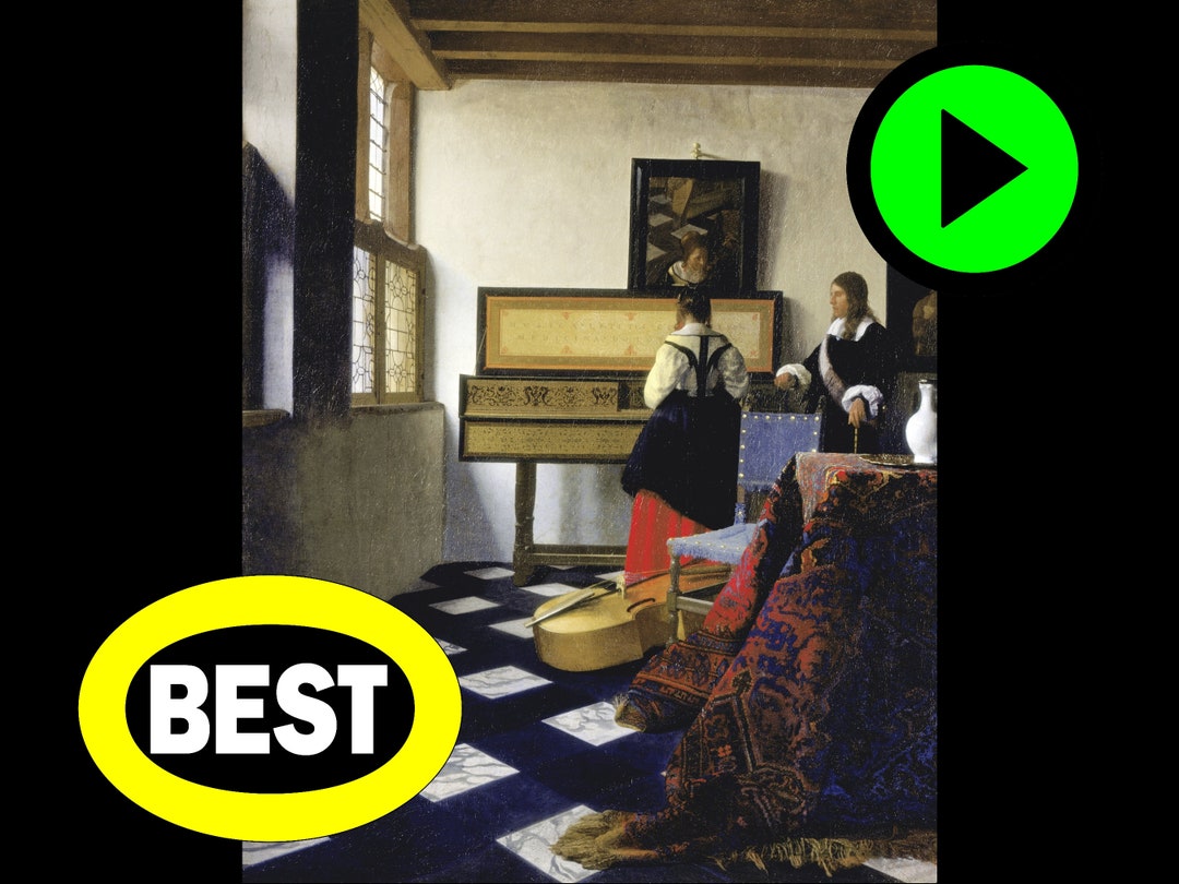 Vermeer Music Lesson People Printable Vintage Home Etsy