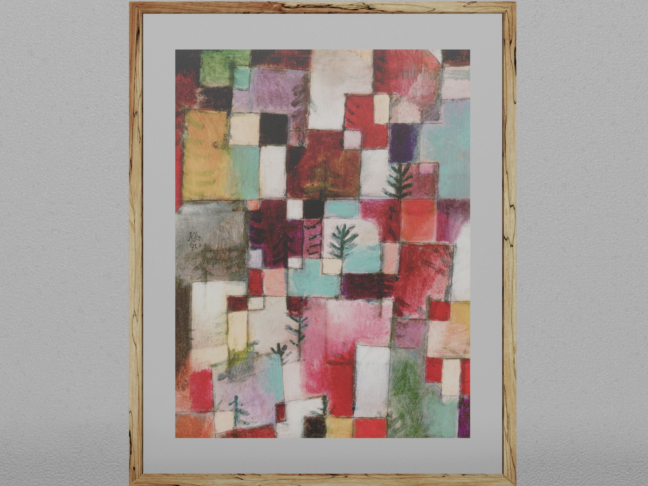 Klee Yellow Rhythms Printable Vintage Powder Room Decor Online Present ...