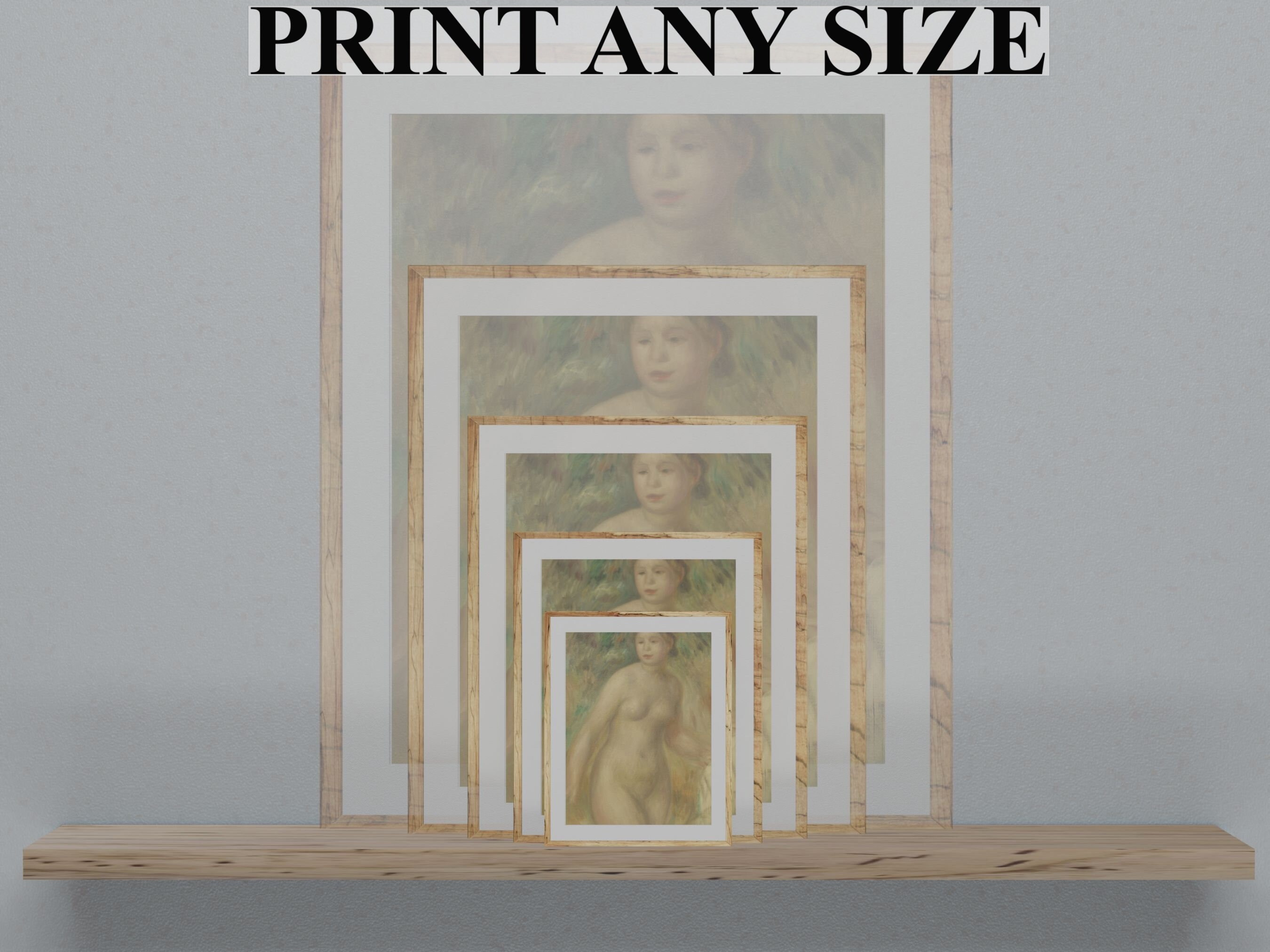 Women in the Nude Above Bed Wall Art Sublimation Download Mid Century Erotics Xxx Photos Fine