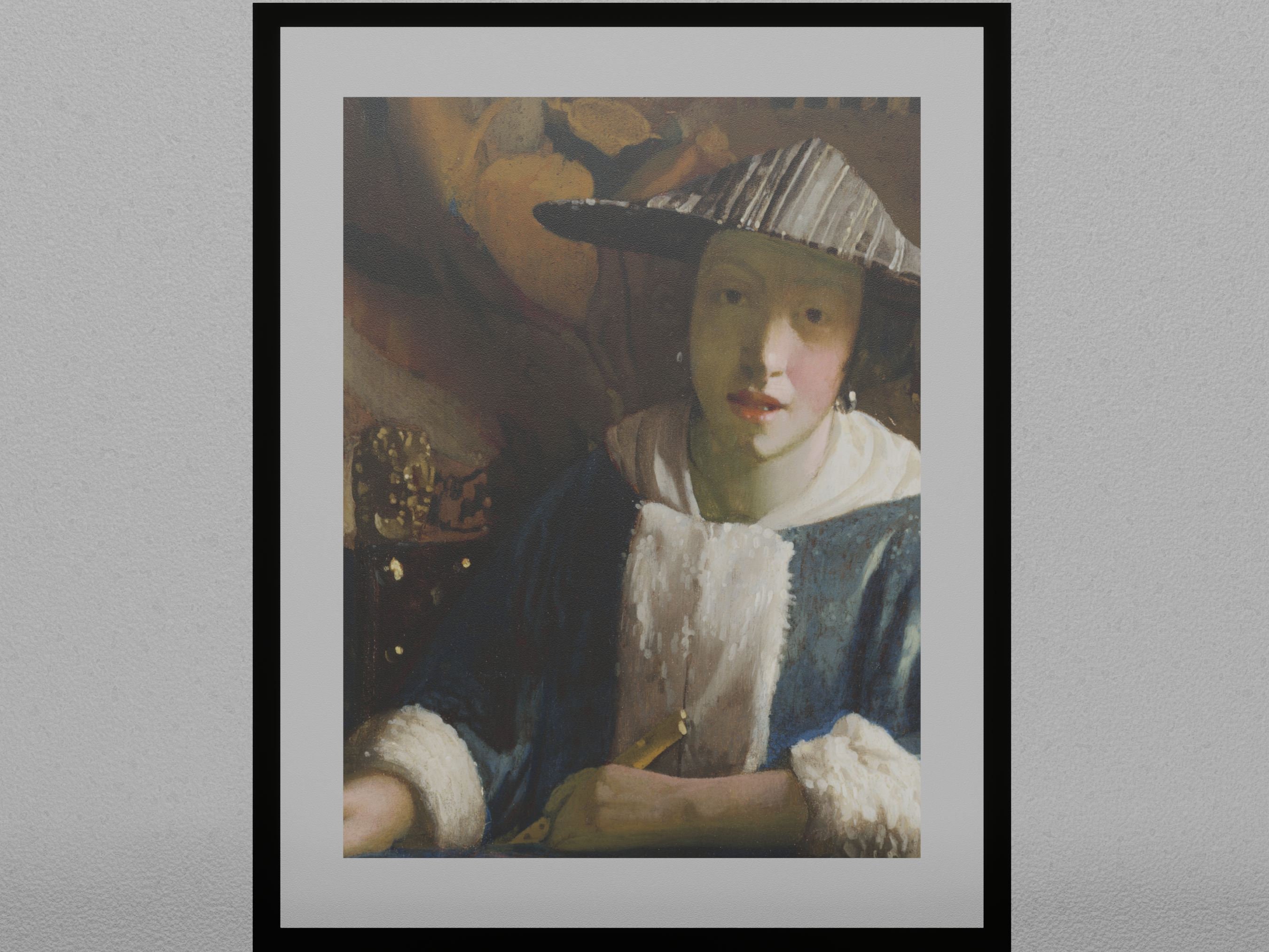 Vermeer Girl Flute People Victorian Printable Living Room Etsy