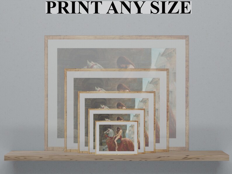 Women in the Nude on Horse Bed Wall Art Downloadable Art Mid - Etsy