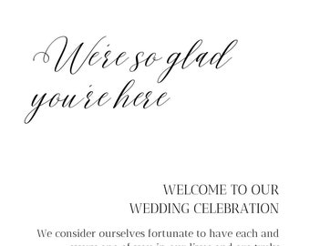 DIY Wedding Welcome Note, Wedding Hotel Bag Template, Modern Wedding Hotel Bag, EDITABLE DOWNLOAD