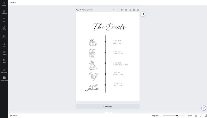 DIY Wedding Welcome Note, Wedding Hotel Bag Template, Modern Wedding ...