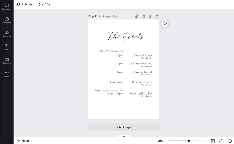DIY Wedding Welcome Note, Wedding Hotel Bag Template, Modern Wedding ...
