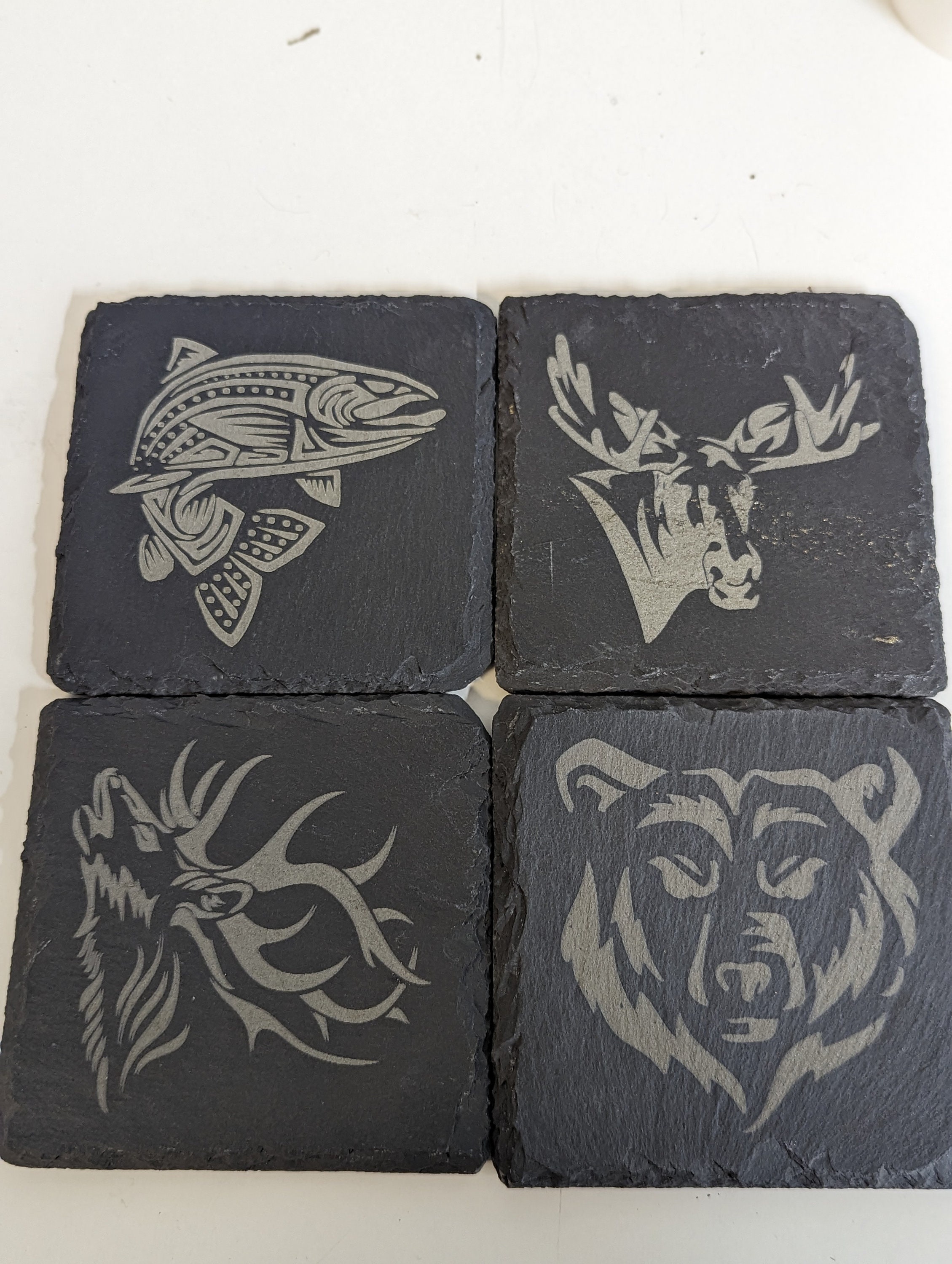 Wildlife Coaster Elk Coaster Slate Bear Coaster Drink Coaster Etsy