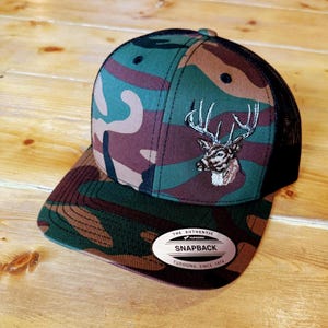 Whitetail Deer Hunting Hat White tail deer cap embroidered whitetail