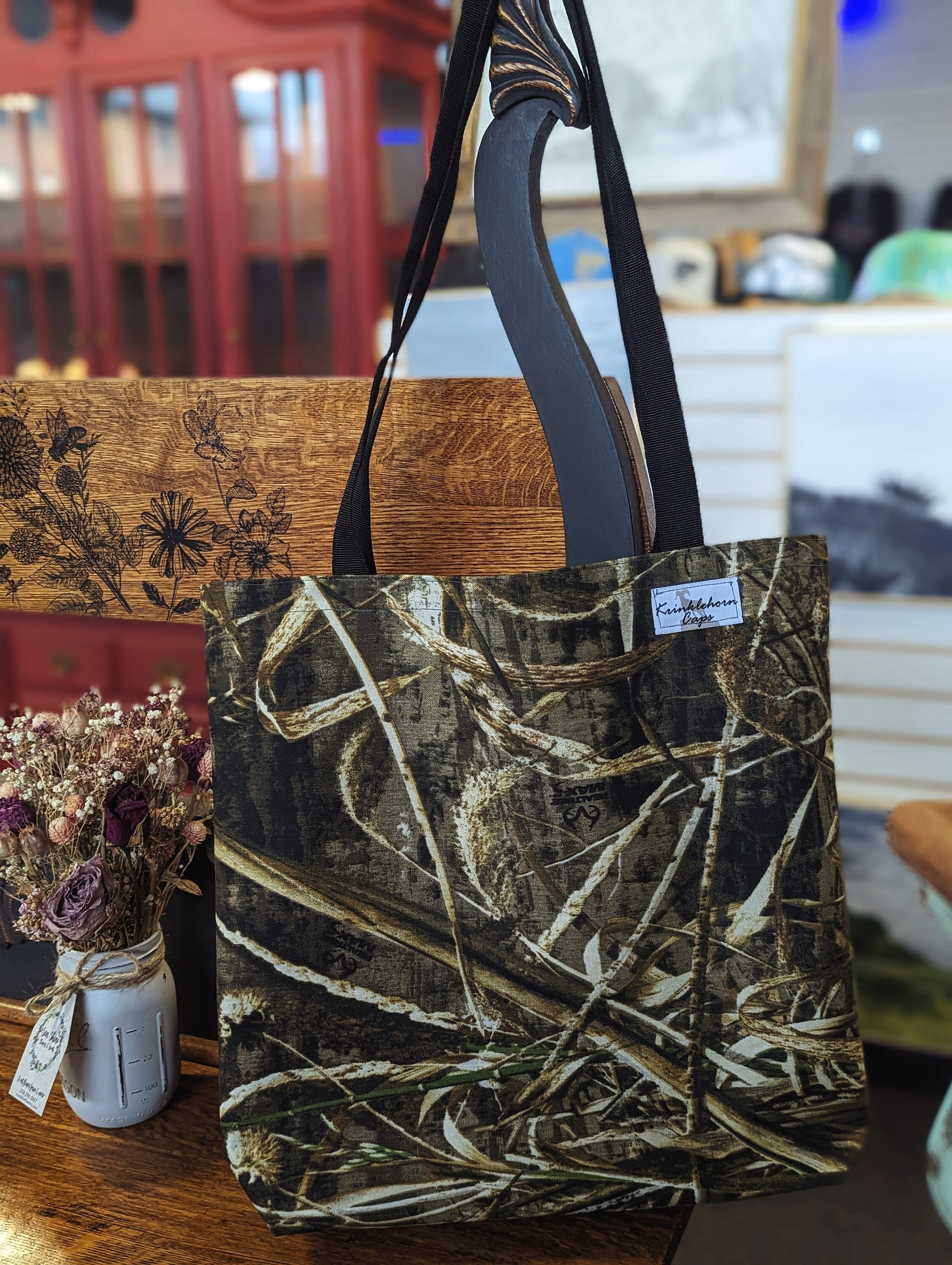 送料無料！OG LABEL SAFETY REAL TREE CAMO TOTE MEDIUM Shopping Tote Over Shoulder Tote Camouflage Tote Reusable