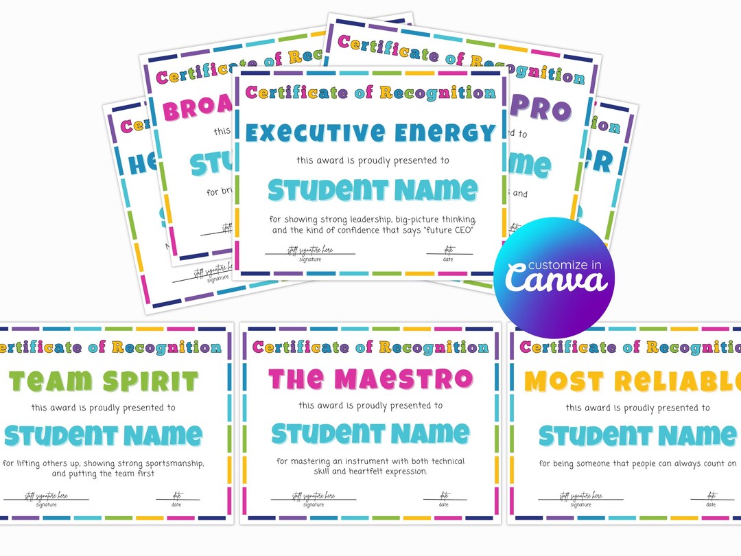 Classroom Award Templates | Editable End of Year Awards | Funny and ...