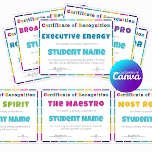 Classroom Award Templates | Editable End of Year Awards | Funny and Meaningful Student Superlatives | Middle & High School Certificates