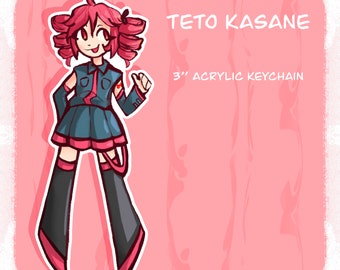 Holographic Kasane Teto 3 In. Acrylic Charm