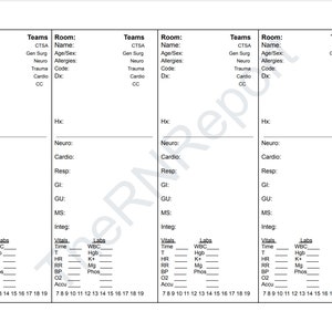 RN Report Sheet - PCU