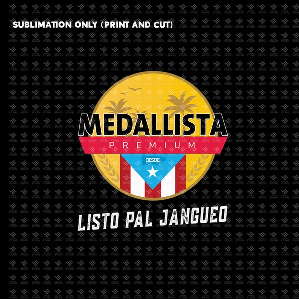 Medalla, Sublimation Designs, Puerto Rico, Jangueo, Beber, Digital Design